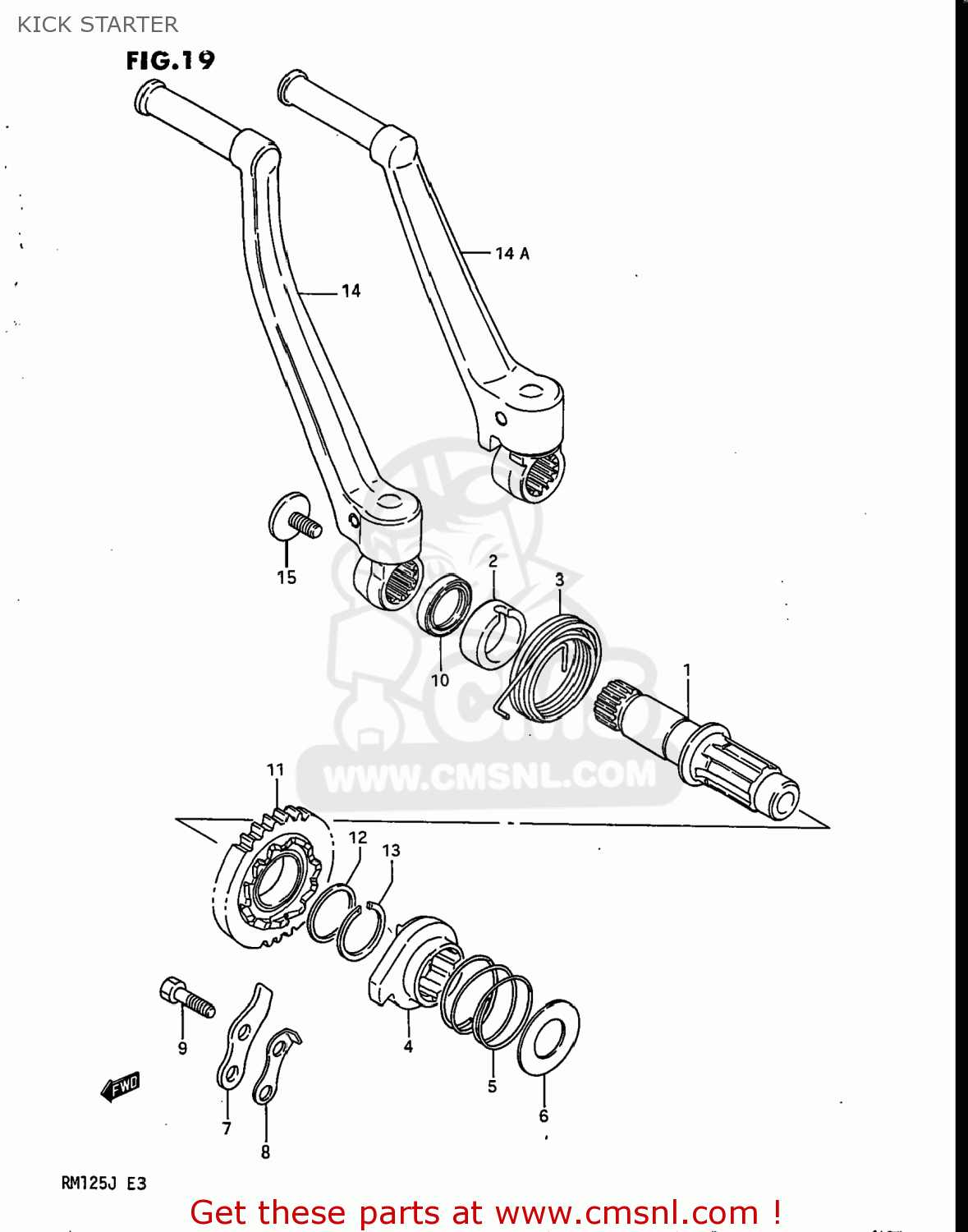 KICK STARTER RM125 1987 (H) USA (E03)