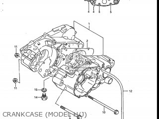 CRANKCASE (MODEL H/J) - RM125 1987 (H) USA (E03)