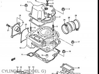 CYLINDER (MODEL G) - RM125 1987 (H) USA (E03)