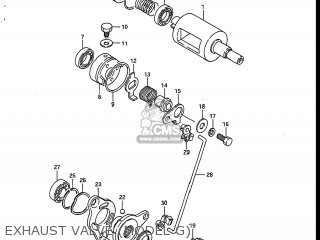 EXHAUST VALVE (MODEL G) - RM125 1987 (H) USA (E03)