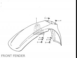 FRONT FENDER - RM125 1987 (H) USA (E03)
