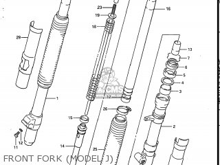 FRONT FORK (MODEL J) - RM125 1987 (H) USA (E03)