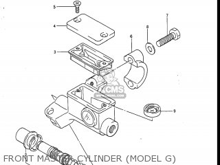 FRONT MASTER CYLINDER (MODEL G) - RM125 1987 (H) USA (E03)