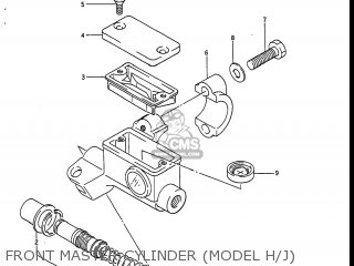 FRONT MASTER CYLINDER (MODEL H/J) - RM125 1987 (H) USA (E03)