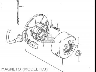 MAGNETO (MODEL H/J) - RM125 1987 (H) USA (E03)