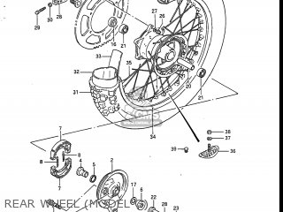 REAR WHEEL (MODEL G) - RM125 1987 (H) USA (E03)