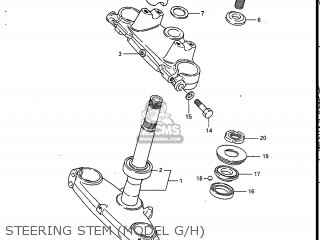 STEERING STEM (MODEL G/H) - RM125 1987 (H) USA (E03)