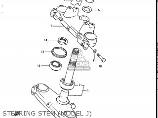STEERING STEM (MODEL J) - RM125 1987 (H) USA (E03)