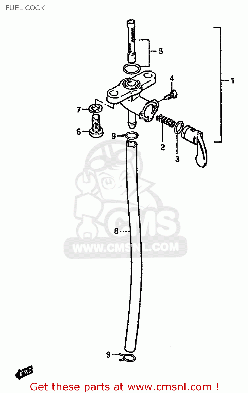 FUEL COCK RM125 1988 (J) UNITED KINGDOM FRANCE AUSTRALIA (02 E04 E24)