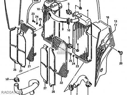 RADIATOR - RM125 1988 (J) UNITED KINGDOM FRANCE AUSTRALIA (02 E04 E24)