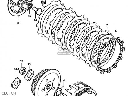 CLUTCH - RM125 1988 (J) UNITED KINGDOM FRANCE AUSTRALIA (02 E04 E24)