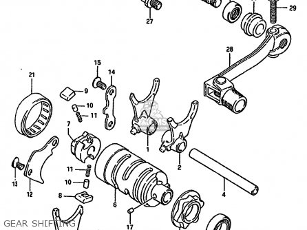 GEAR SHIFTING - RM125 1988 (J) UNITED KINGDOM FRANCE AUSTRALIA (02 E04 E24)