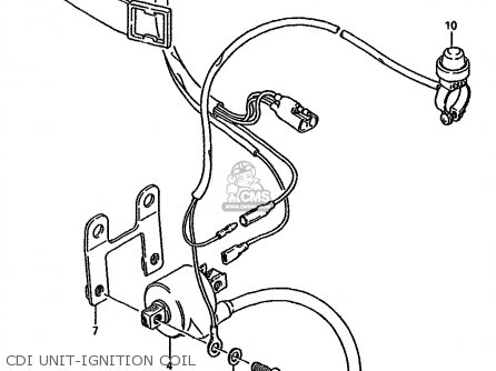 CDI UNIT-IGNITION COIL - RM125 1988 (J) UNITED KINGDOM FRANCE AUSTRALIA (02 E04 E24)