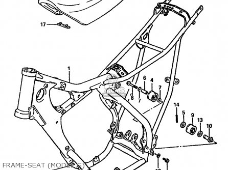 FRAME-SEAT (MODEL G) - RM125 1988 (J) UNITED KINGDOM FRANCE AUSTRALIA (02 E04 E24)