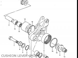 CUSHION LEVER (MODEL G) - RM125 1988 (J) USA (E03)