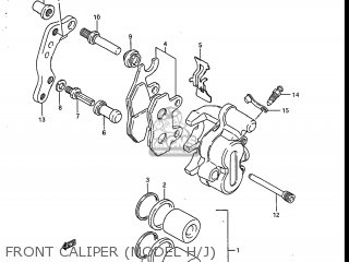 FRONT CALIPER (MODEL H/J) - RM125 1988 (J) USA (E03)