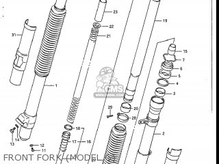 FRONT FORK (MODEL G) - RM125 1988 (J) USA (E03)