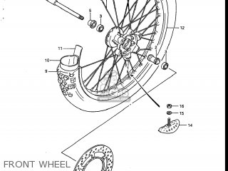 FRONT WHEEL - RM125 1988 (J) USA (E03)