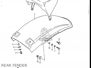 REAR FENDER - RM125 1988 (J) USA (E03)