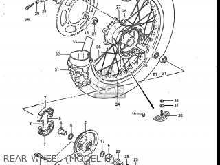 REAR WHEEL (MODEL H) - RM125 1988 (J) USA (E03)