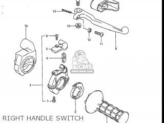 RIGHT HANDLE SWITCH - RM125 1988 (J) USA (E03)