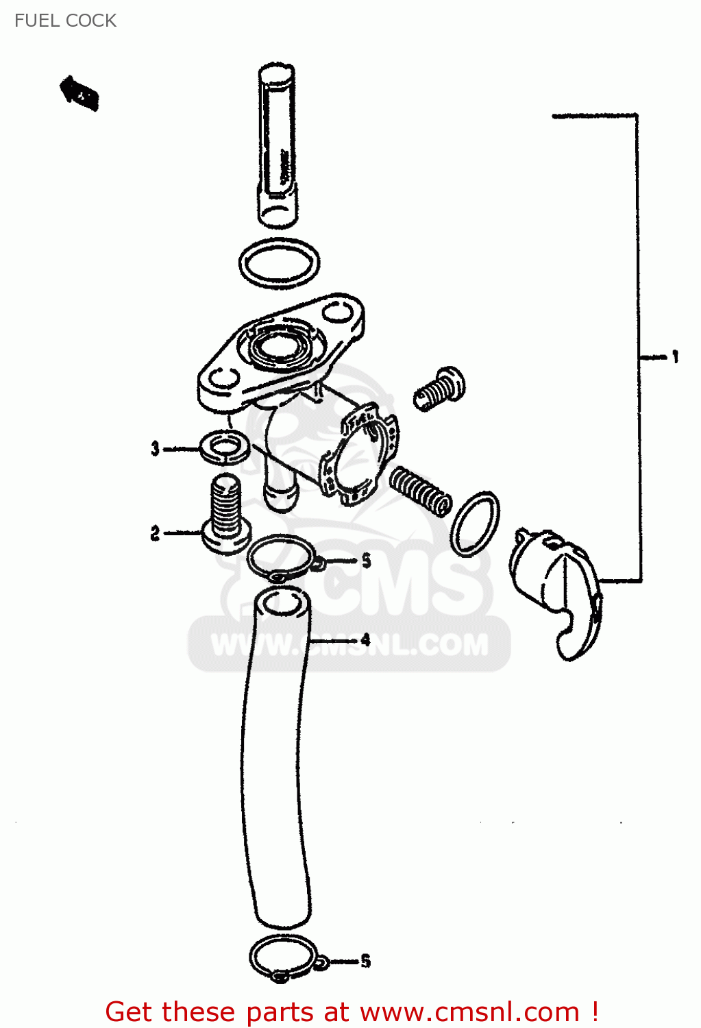 FUEL COCK RM125 1989 (K) UNITED KINGDOM FRANCE AUSTRALIA (E02 E04 E24)