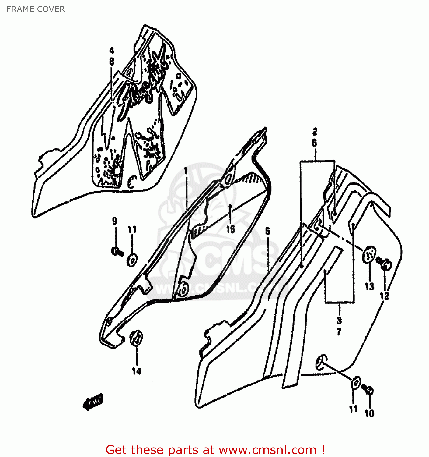 FRAME COVER RM125 1989 (K) UNITED KINGDOM FRANCE AUSTRALIA (E02 E04 E24)
