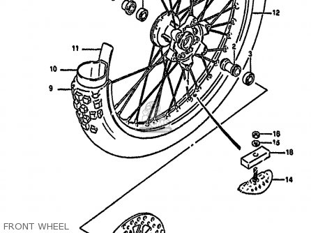FRONT WHEEL - RM125 1989 (K) UNITED KINGDOM FRANCE AUSTRALIA (E02 E04 E24)