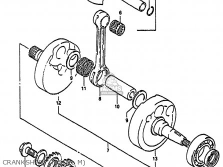 CRANKSHAFT (MODEL M) - RM125 1989 (K) UNITED KINGDOM FRANCE AUSTRALIA (E02 E04 E24)