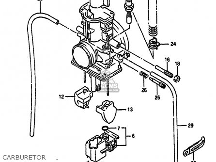 CARBURETOR - RM125 1989 (K) UNITED KINGDOM FRANCE AUSTRALIA (E02 E04 E24)