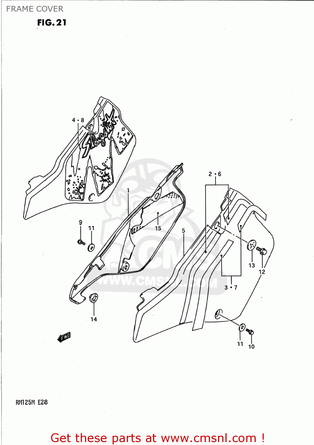 FRAME COVER RM125 1989 (K) USA (E03)