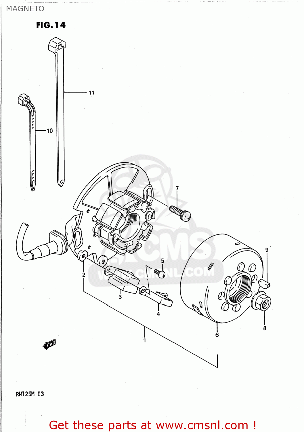 MAGNETO RM125 1989 (K) USA (E03)