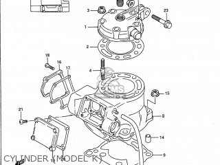CYLINDER (MODEL K) - RM125 1989 (K) USA (E03)