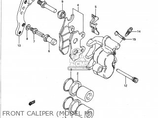 FRONT CALIPER (MODEL M) - RM125 1989 (K) USA (E03)