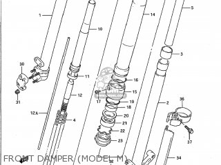 FRONT DAMPER (MODEL M) - RM125 1989 (K) USA (E03)