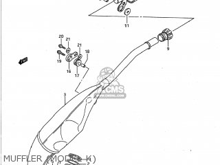 MUFFLER (MODEL K) - RM125 1989 (K) USA (E03)