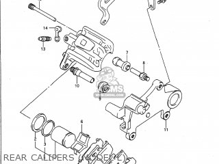 REAR CALIPERS (MODEL L) - RM125 1989 (K) USA (E03)