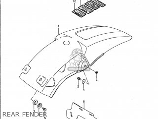 REAR FENDER - RM125 1989 (K) USA (E03)