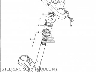 STEERING STEM (MODEL M) - RM125 1989 (K) USA (E03)