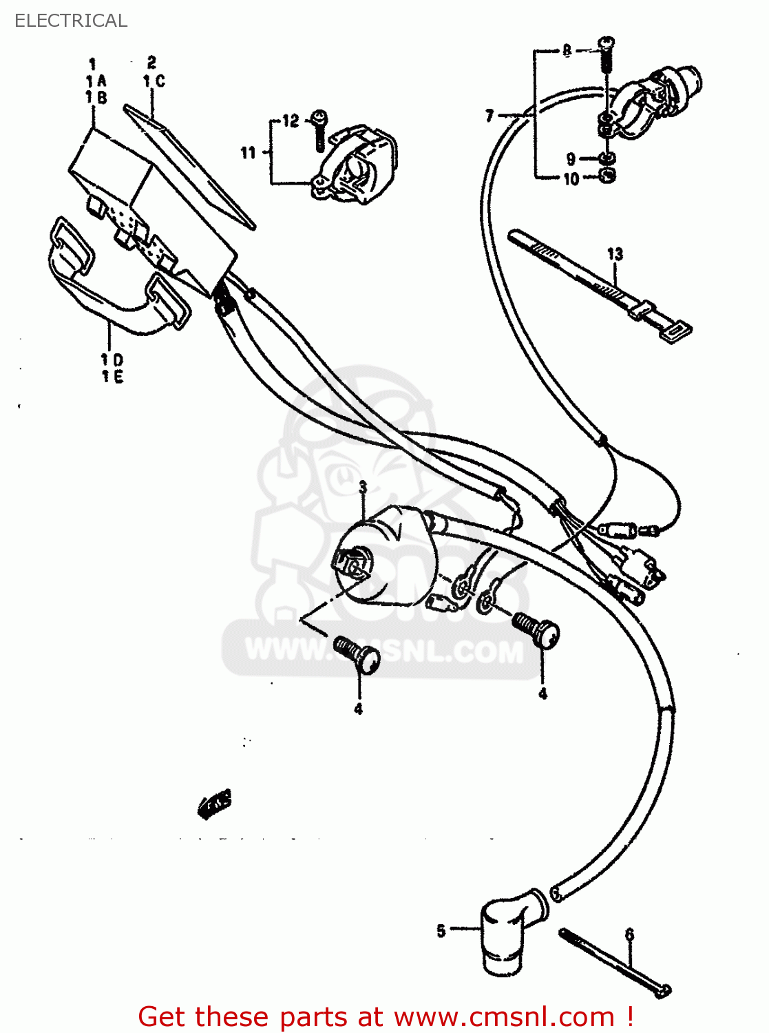 ELECTRICAL RM125 1990 (L) UNITED KINGDOM FRANCE AUSTRALIA (E02 E04 E24)
