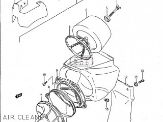 AIR CLEANER - RM125 1990 (L) UNITED KINGDOM FRANCE AUSTRALIA (E02 E04 E24)