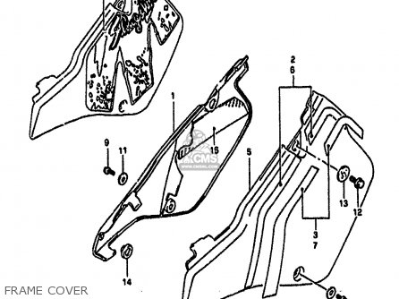 FRAME COVER - RM125 1990 (L) UNITED KINGDOM FRANCE AUSTRALIA (E02 E04 E24)