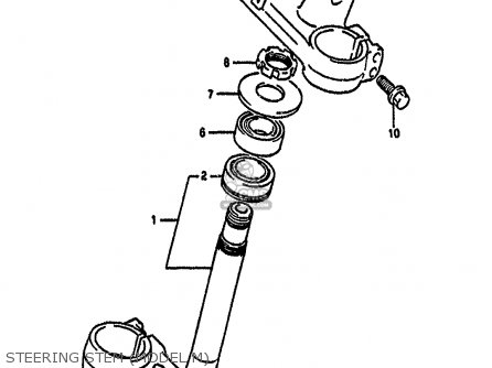 STEERING STEM (MODEL M) - RM125 1990 (L) UNITED KINGDOM FRANCE AUSTRALIA (E02 E04 E24)