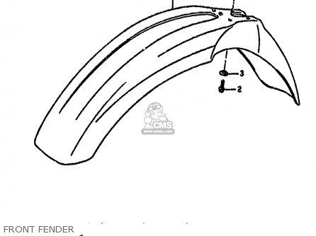 FRONT FENDER - RM125 1990 (L) UNITED KINGDOM FRANCE AUSTRALIA (E02 E04 E24)