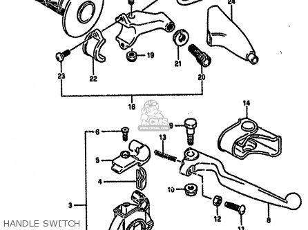 HANDLE SWITCH - RM125 1990 (L) UNITED KINGDOM FRANCE AUSTRALIA (E02 E04 E24)