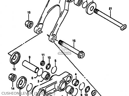 CUSHION LEVER (MODEL M) - RM125 1990 (L) UNITED KINGDOM FRANCE AUSTRALIA (E02 E04 E24)