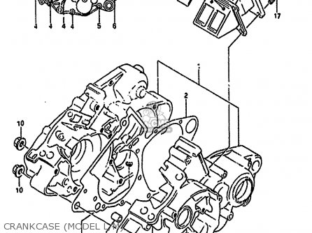 CRANKCASE (MODEL L/M) - RM125 1990 (L) UNITED KINGDOM FRANCE AUSTRALIA (E02 E04 E24)