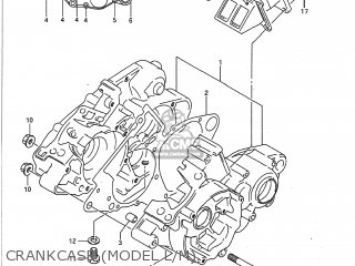 CRANKCASE (MODEL L/M) - RM125 1990 (L) USA (E03)