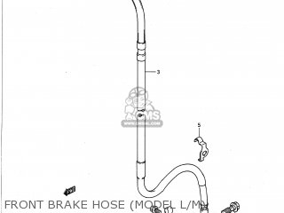 FRONT BRAKE HOSE (MODEL L/M) - RM125 1990 (L) USA (E03)