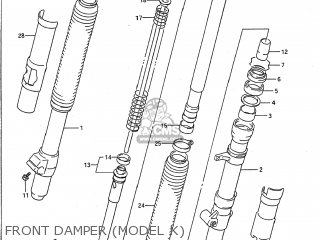 FRONT DAMPER (MODEL K) - RM125 1990 (L) USA (E03)